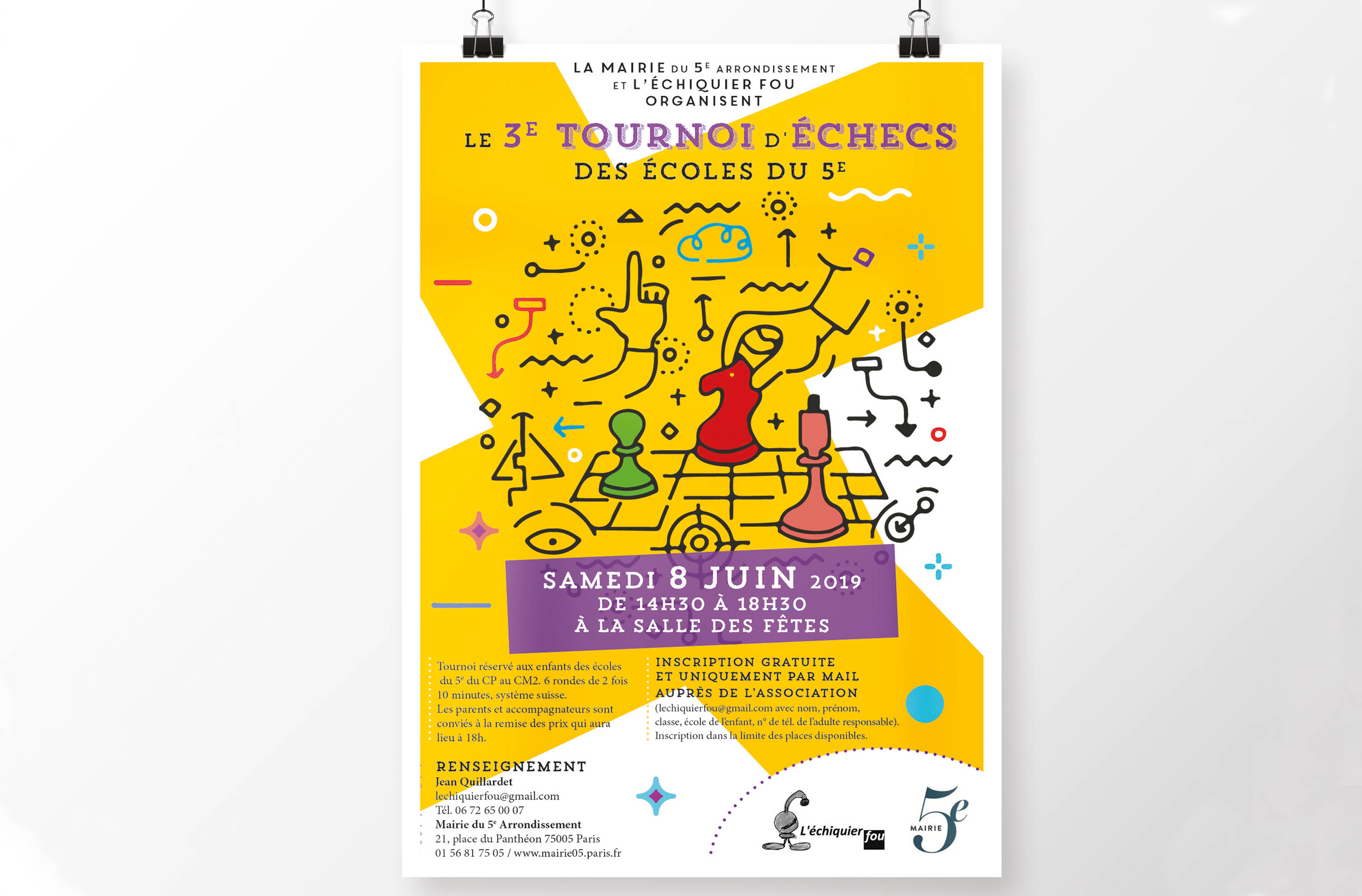 Affiche tournoi d’échecs